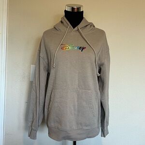 Disney Beige Hoodie with Multicolor Logo